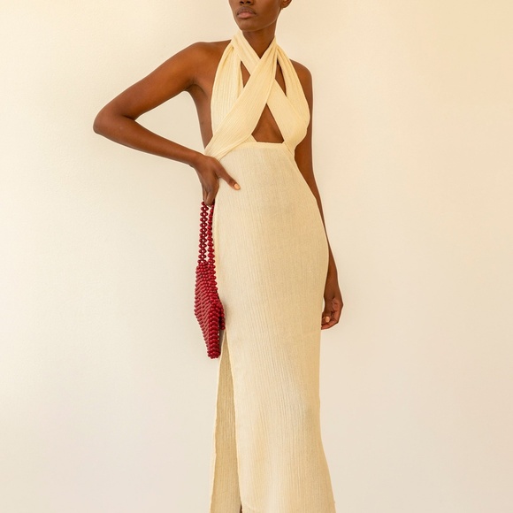 Savannah Morrow VERITA DRESS CREAM NWT! Sold Out! - Picture 2 of 4